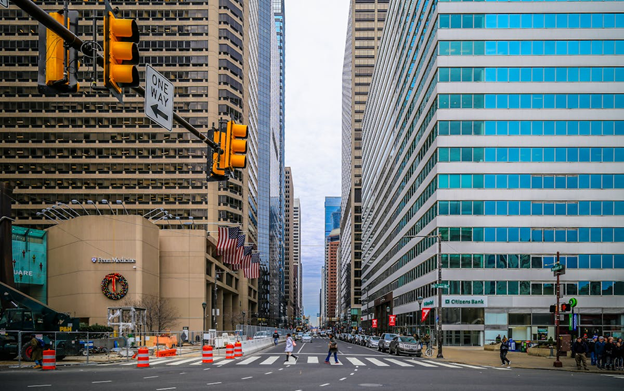 Downtown Philadelphia during the day