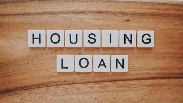 Housing loan spelled out in tiles